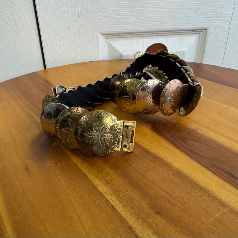 Korea‎ brass metal disc concha elastic belt